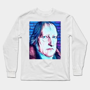 Georg Wilhelm Friedrich Hegel Snowy Portrait | Georg Wilhelm Friedrich Hegel Artwork 13 Long Sleeve T-Shirt